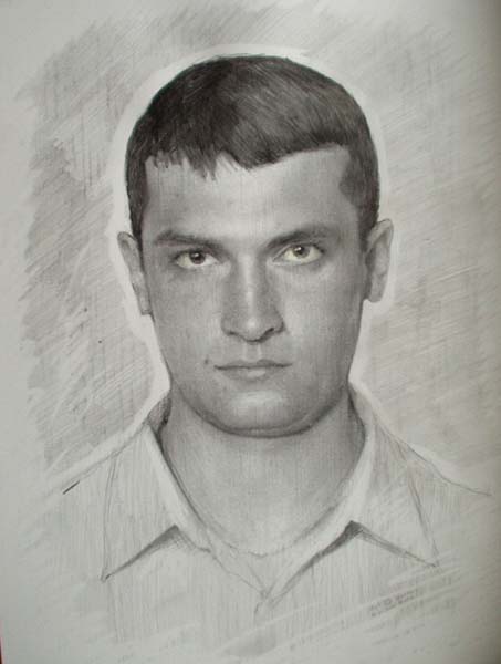 шаржист на свадьбу в Минске шарж по фото мужчины с твердым взглядом